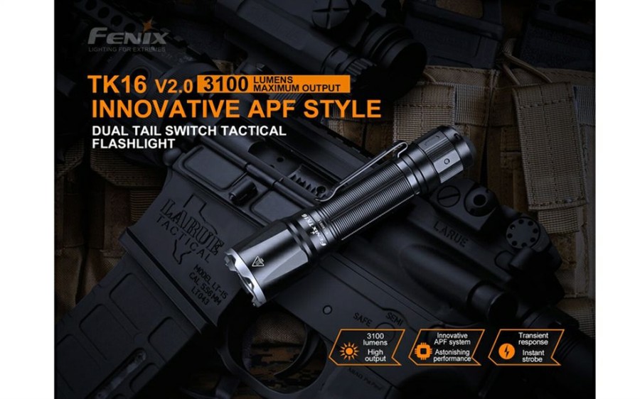 Tactical Flashlights * Fenix Tk16 V2 3100 Lumen Long Throw Rechargeable Flashlight