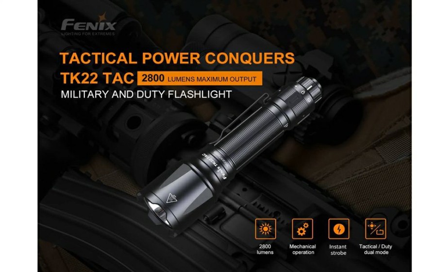 Tactical Flashlights * Fenix Tk22 Tac 2800 Lumen Tactical Flashlight